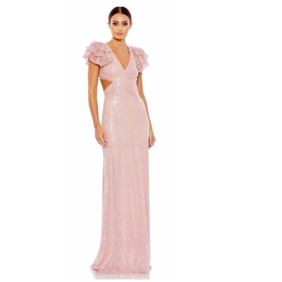 Mac Duggal Pink Sequin Prom Dress - Picture 5 of 10